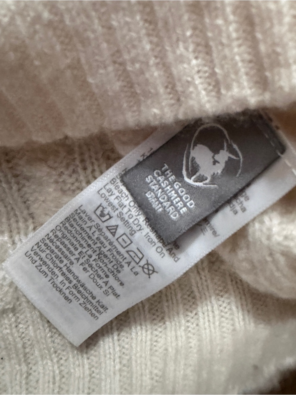 $228 J. Crew ๐ฏ Cashmere Shrunken Cable Knit Crewneck Sweater, Ivory, M Medium - Picture 6 of 8